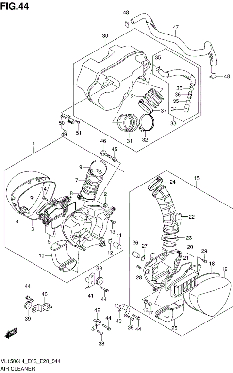 AIR CLEANER (VL1500L4 E33)