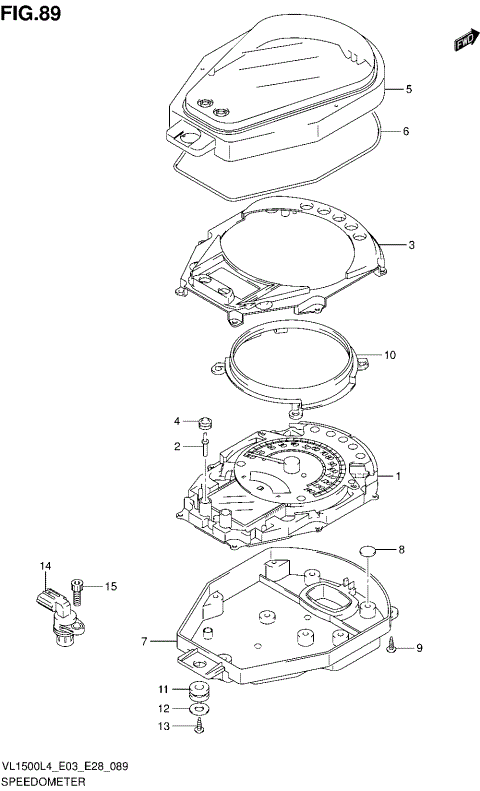 SPEEDOMETER (VL1500BL4 E33)