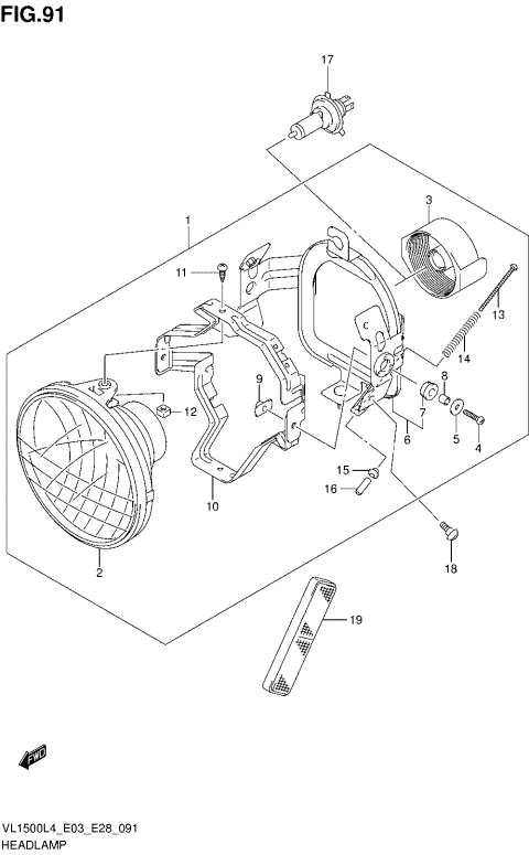 HEADLAMP (VL1500L4 E28)