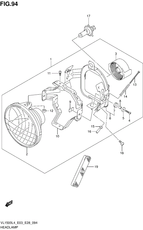 HEADLAMP (VL1500BL4 E28)
