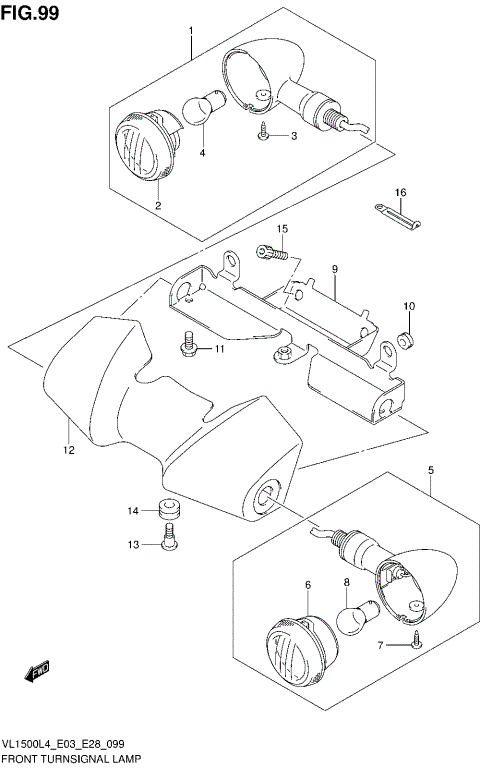 FRONT TURNSIGNAL LAMP (VL1500BL4 E03)