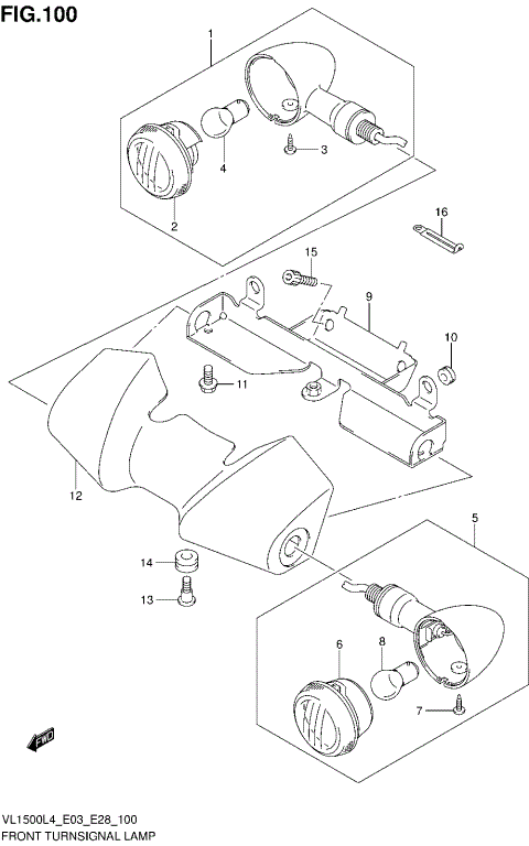 FRONT TURNSIGNAL LAMP (VL1500BL4 E28)