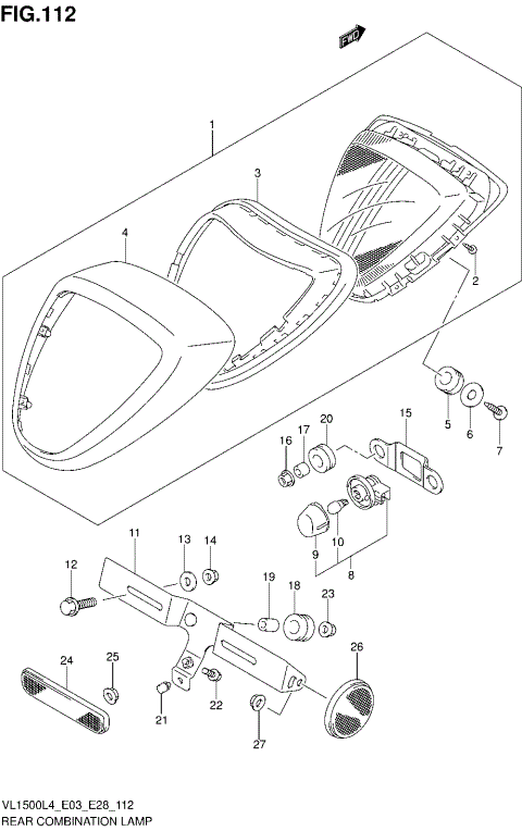 REAR COMBINATION LAMP (VL1500BL4 E28)