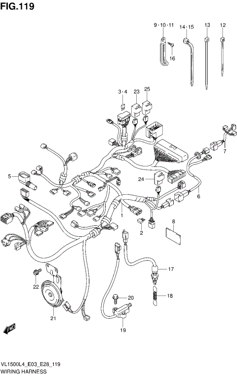 WIRING HARNESS (VL1500BL4 E33)