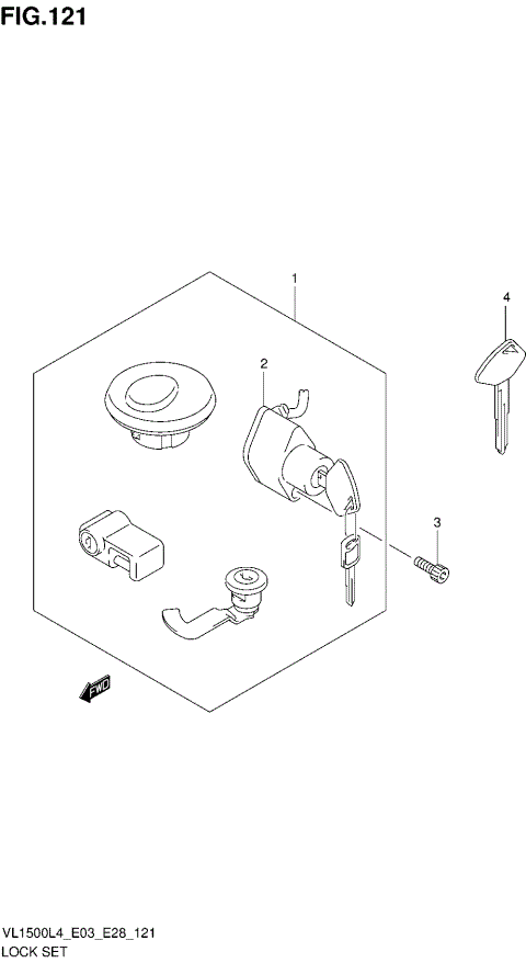 LOCK SET (VL1500L4 E28)