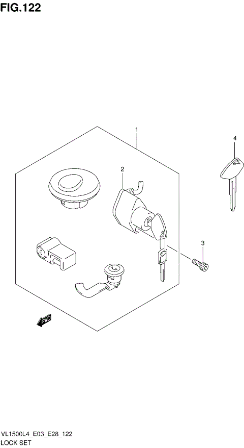 LOCK SET (VL1500L4 E33)