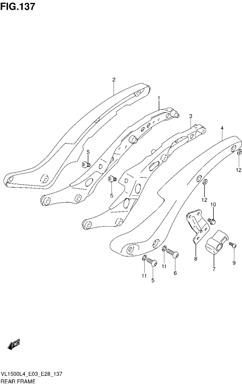 REAR FRAME (VL1500BL4 E28)