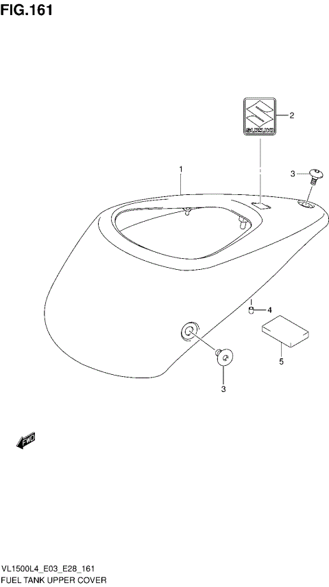 FUEL TANK UPPER COVER (VL1500BL4 E03)