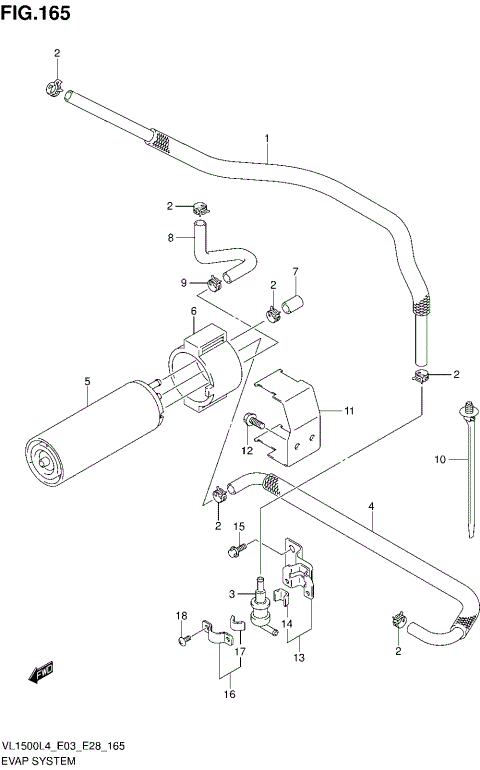 EVAP SYSTEM (VL1500BL4 E33)