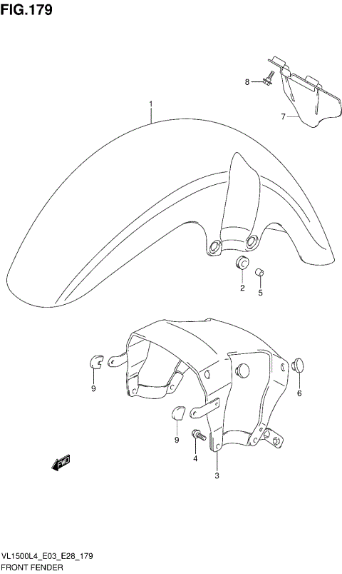 FRONT FENDER (VL1500L4 E03)