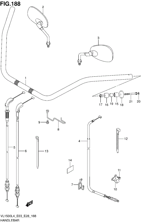 HANDLEBAR (VL1500BL4 E03)