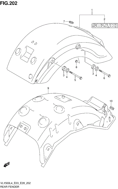 REAR FENDER (VL1500BL4 E33)