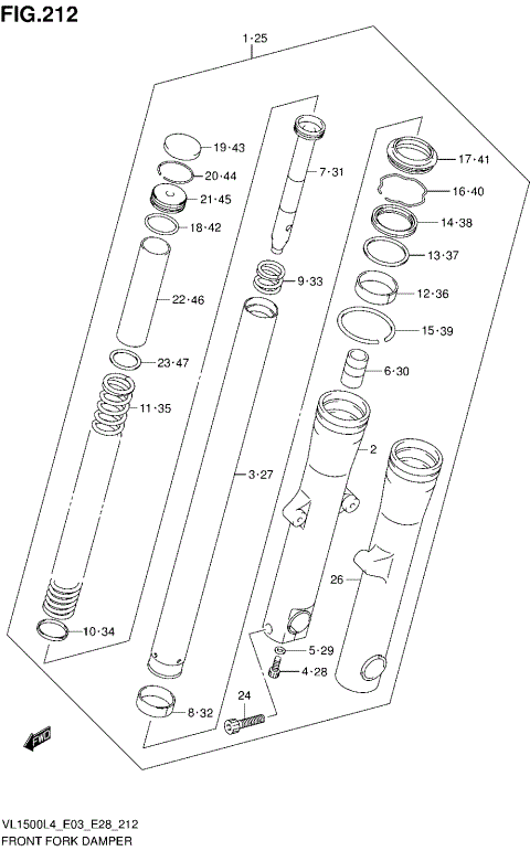 FRONT FORK DAMPER (VL1500L4 E33)