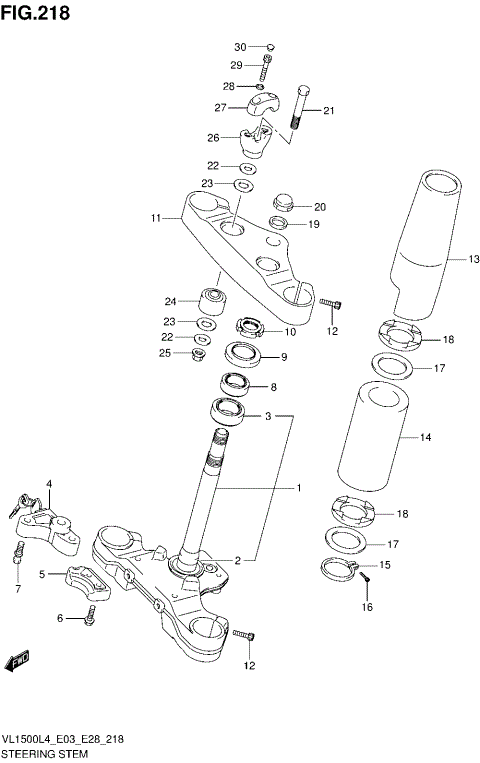 STEERING STEM (VL1500L4 E33)