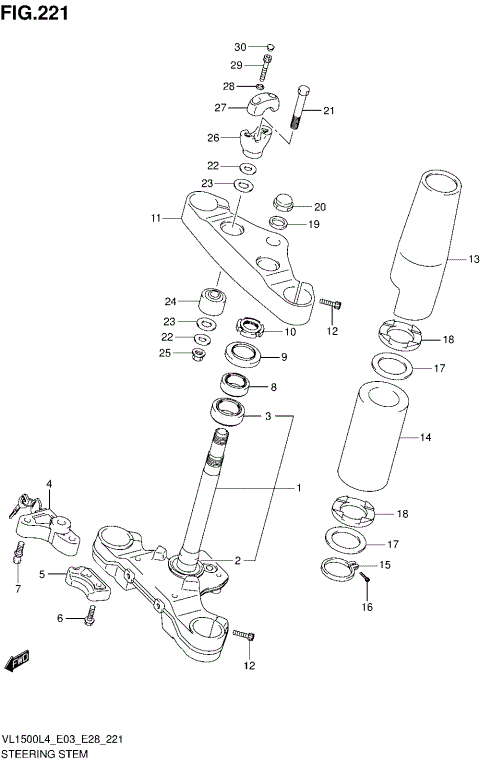 STEERING STEM (VL1500BL4 E33)