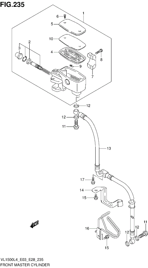 FRONT MASTER CYLINDER (VL1500L4 E28)