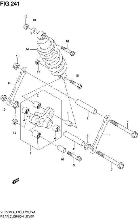 REAR CUSHION LEVER (VL1500L4 E03)