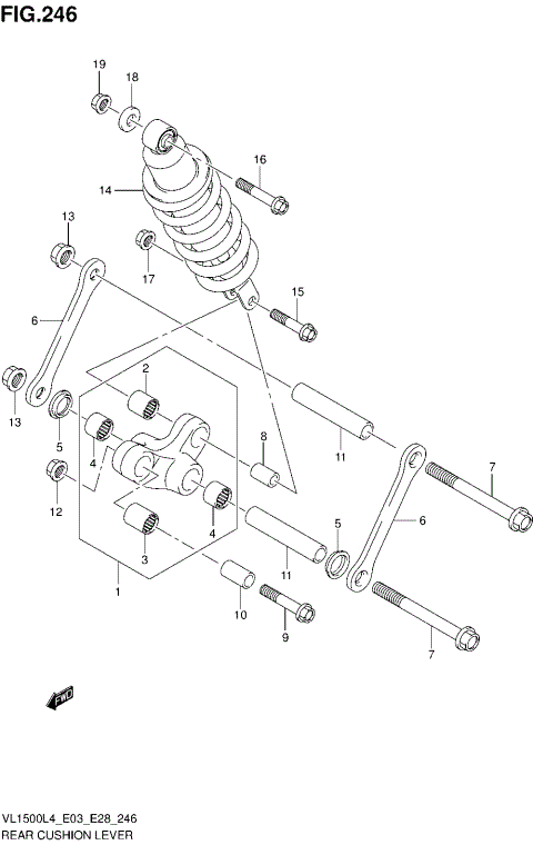 REAR CUSHION LEVER (VL1500BL4 E33)