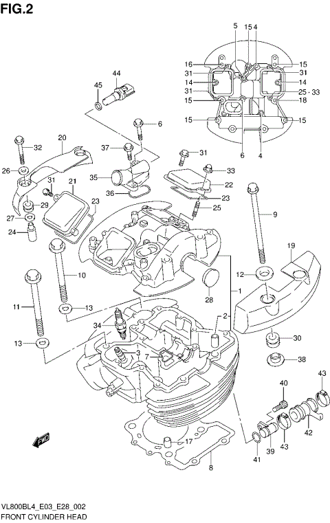 FRONT CYLINDER HEAD (VL800BL4 E03)