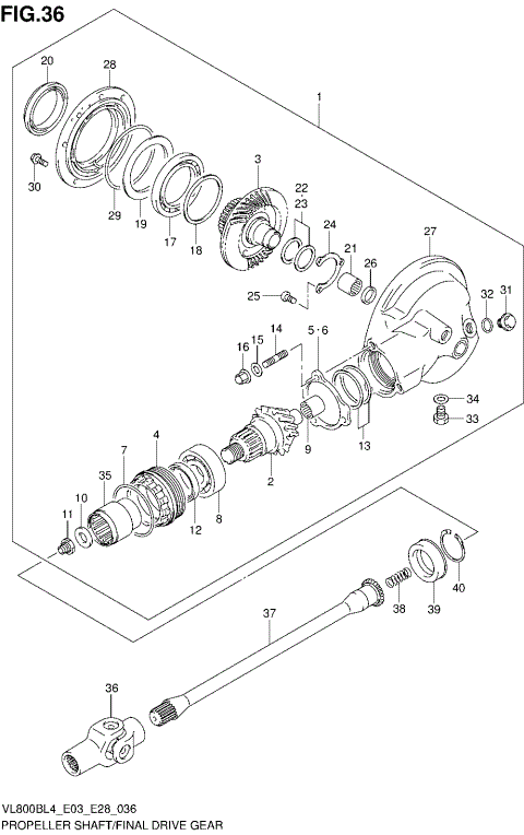 PROPELLER SHAFT/FINAL DRIVE GEAR