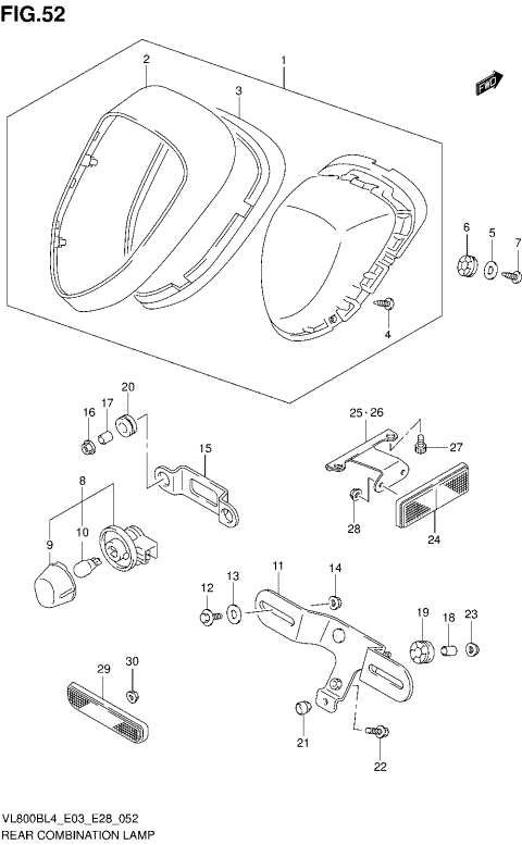 REAR COMBINATION LAMP (VL800BL4 E03)