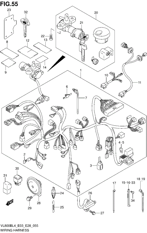 WIRING HARNESS (VL800BL4 E03)