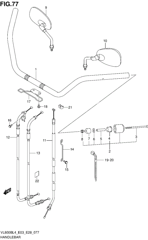 HANDLEBAR (VL800BL4 E03)