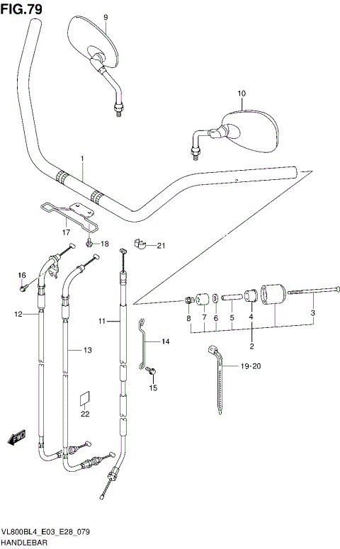 HANDLEBAR (VL800BL4 E33)