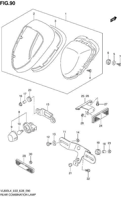 REAR COMBINATION LAMP (VL800L4 E33)