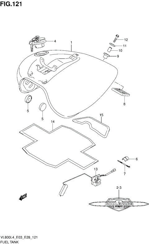 FUEL TANK (VL800L4 E33)