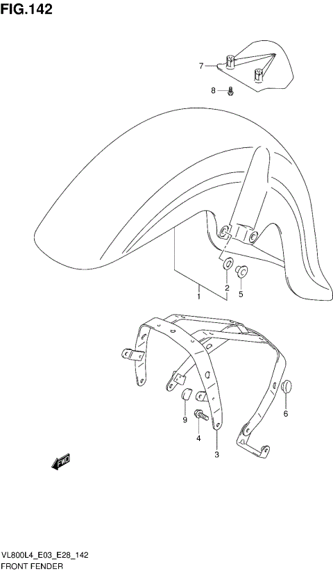 FRONT FENDER (VL800L4 E03)