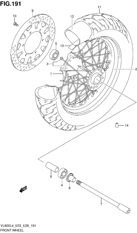 FRONT WHEEL (VL800L4 E03)