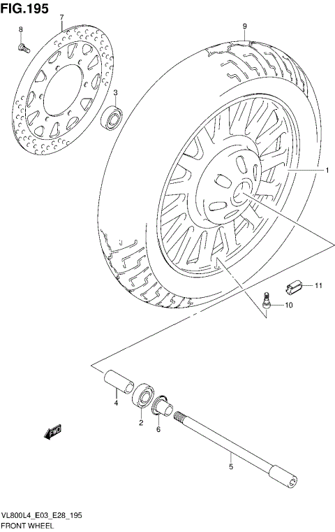 FRONT WHEEL (VL800CL4 E28)