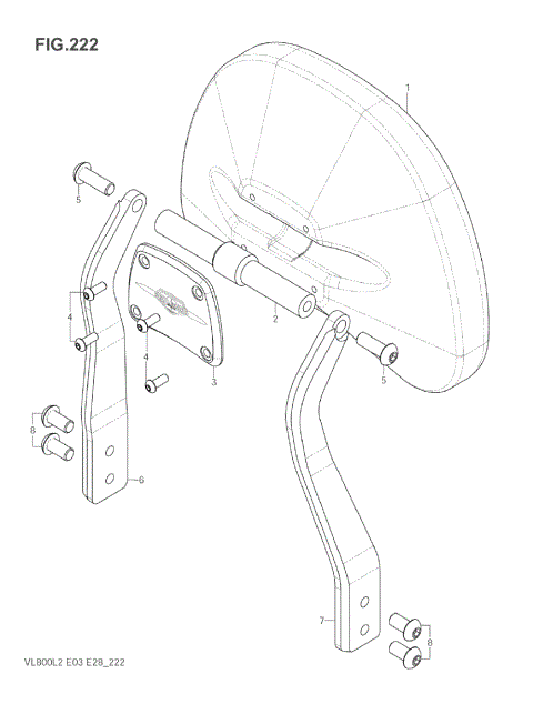 BACKREST MOUNTS SADDLEBAGS C50T