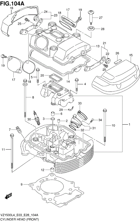 CYLINDER HEAD (FRONT)