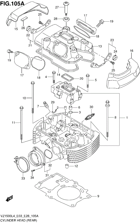 CYLINDER HEAD (REAR)