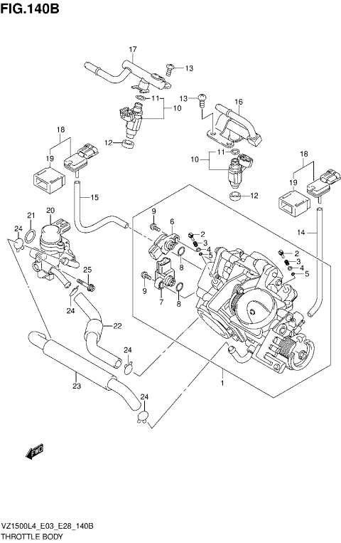 THROTTLE BODY (VZ1500L4 E28)