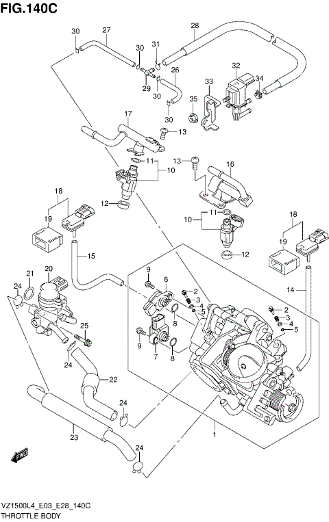 THROTTLE BODY (VZ1500L4 E33)