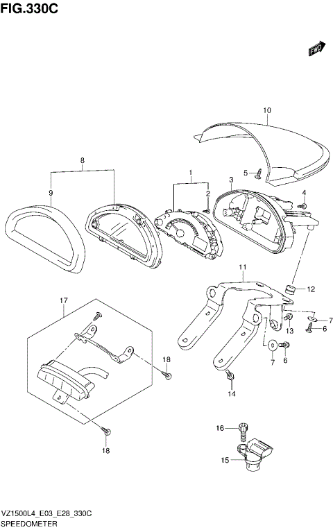 SPEEDOMETER (VZ1500L4 E33)