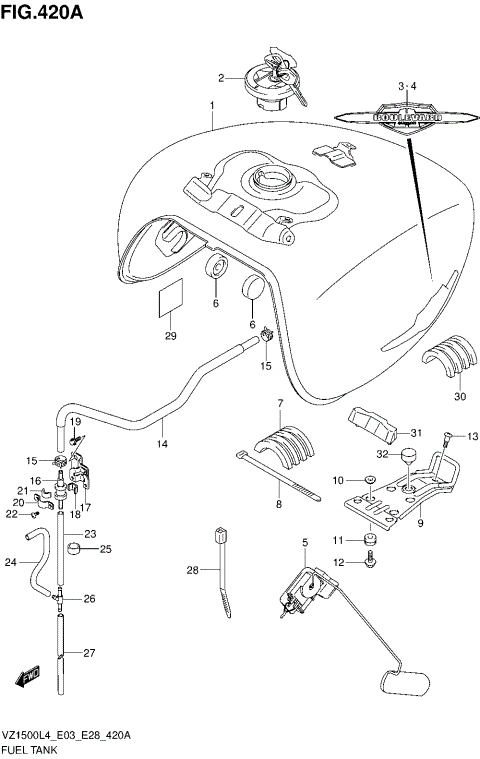FUEL TANK (VZ1500L4 E03)