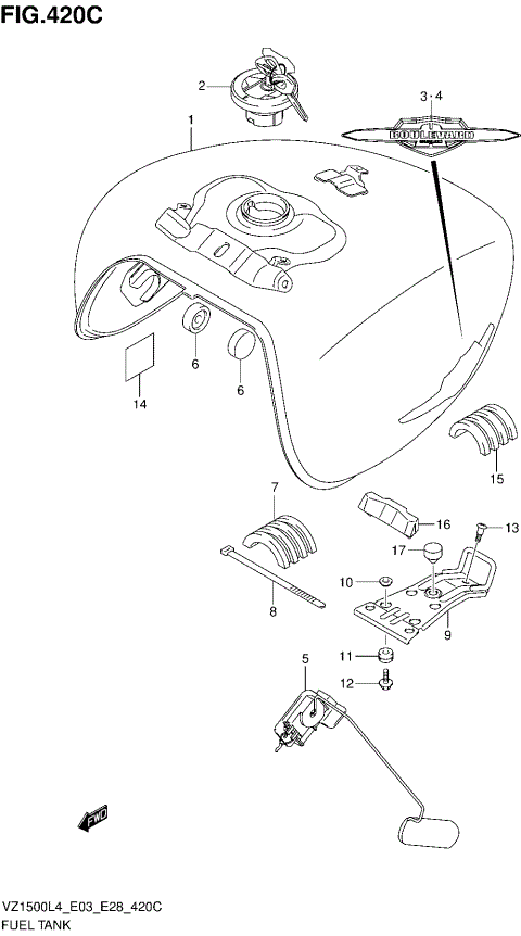 FUEL TANK (VZ1500L4 E33)