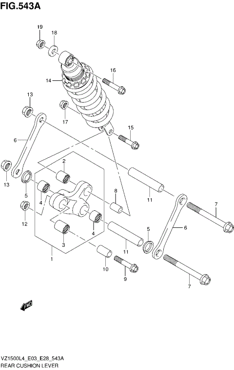 REAR CUSHION LEVER (VZ1500L4 E03)
