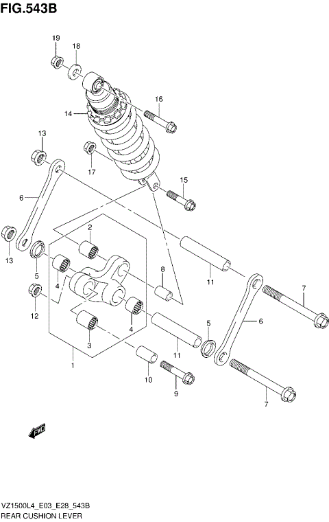 REAR CUSHION LEVER (VZ1500L4 E28)