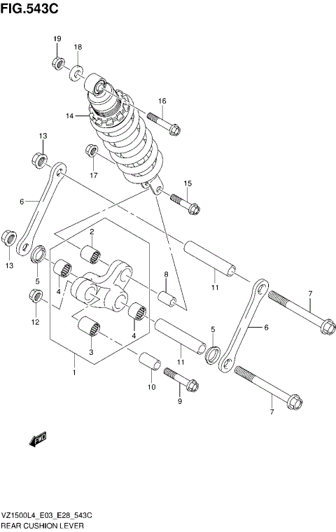 REAR CUSHION LEVER (VZ1500L4 E33)