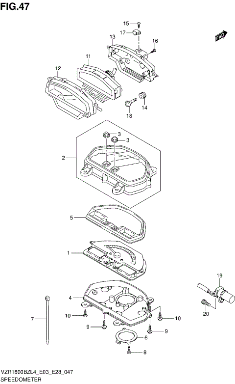 SPEEDOMETER (VZR1800BZL4 E33)