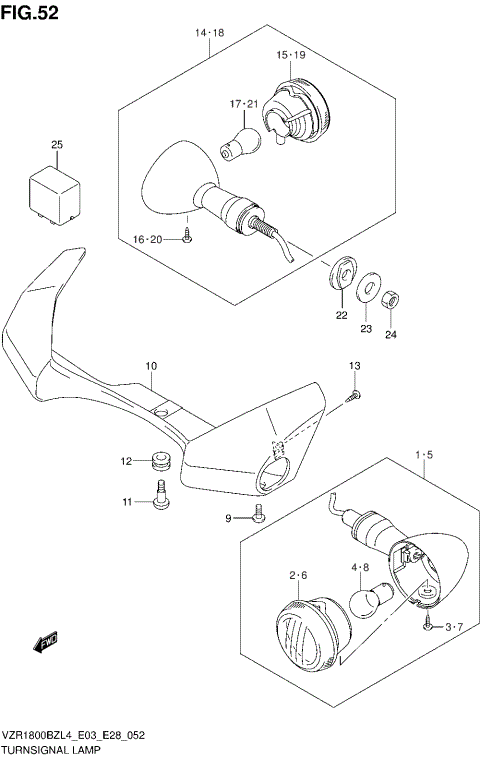 TURNSIGNAL LAMP (VZR1800BZL4 E28)