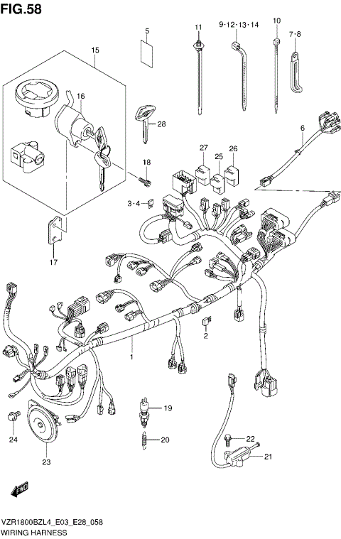 WIRING HARNESS (VZR1800BZL4 E28)