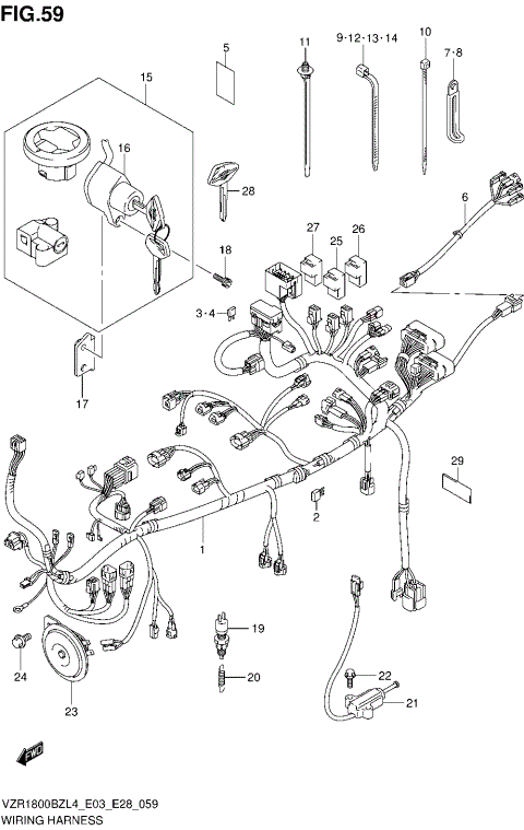 WIRING HARNESS (VZR1800BZL4 E33)