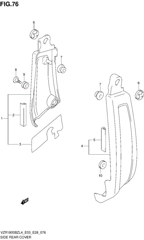 SIDE REAR COVER (VZR1800BZL4 E03)