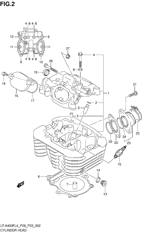 CYLINDER HEAD (LT-A400FL4 P28)